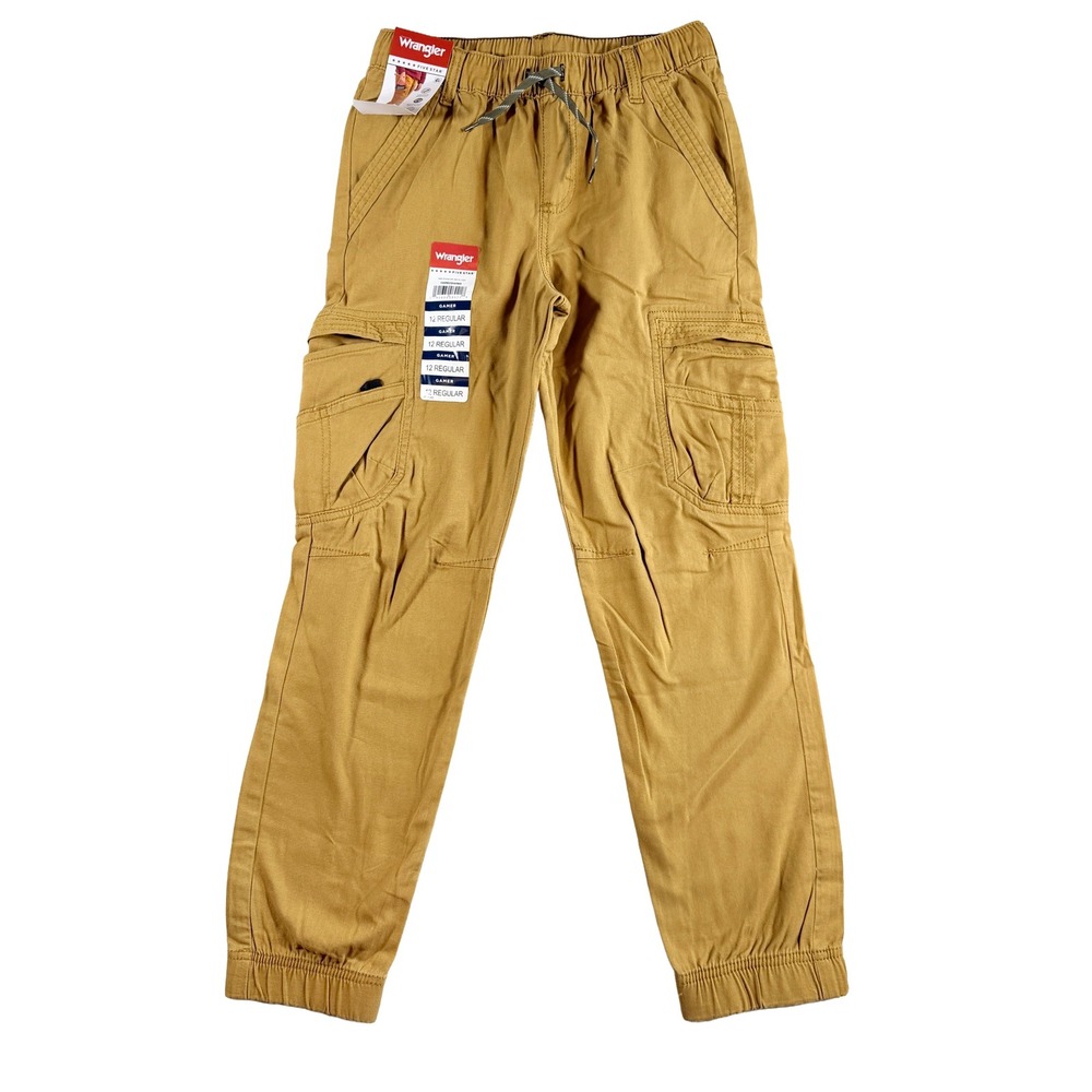 Wrangler Five Star Boys Size 12 Regular Brown Gamer Cargo Jogger Pants NWT